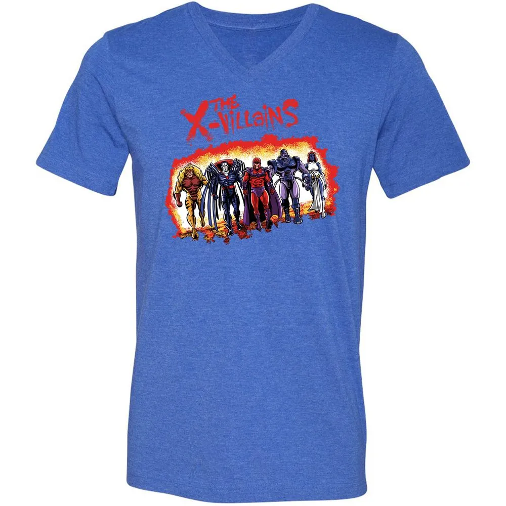 Unisex V-Neck T-Shirt - ZK1XLCWV - Heather True Royal - 14