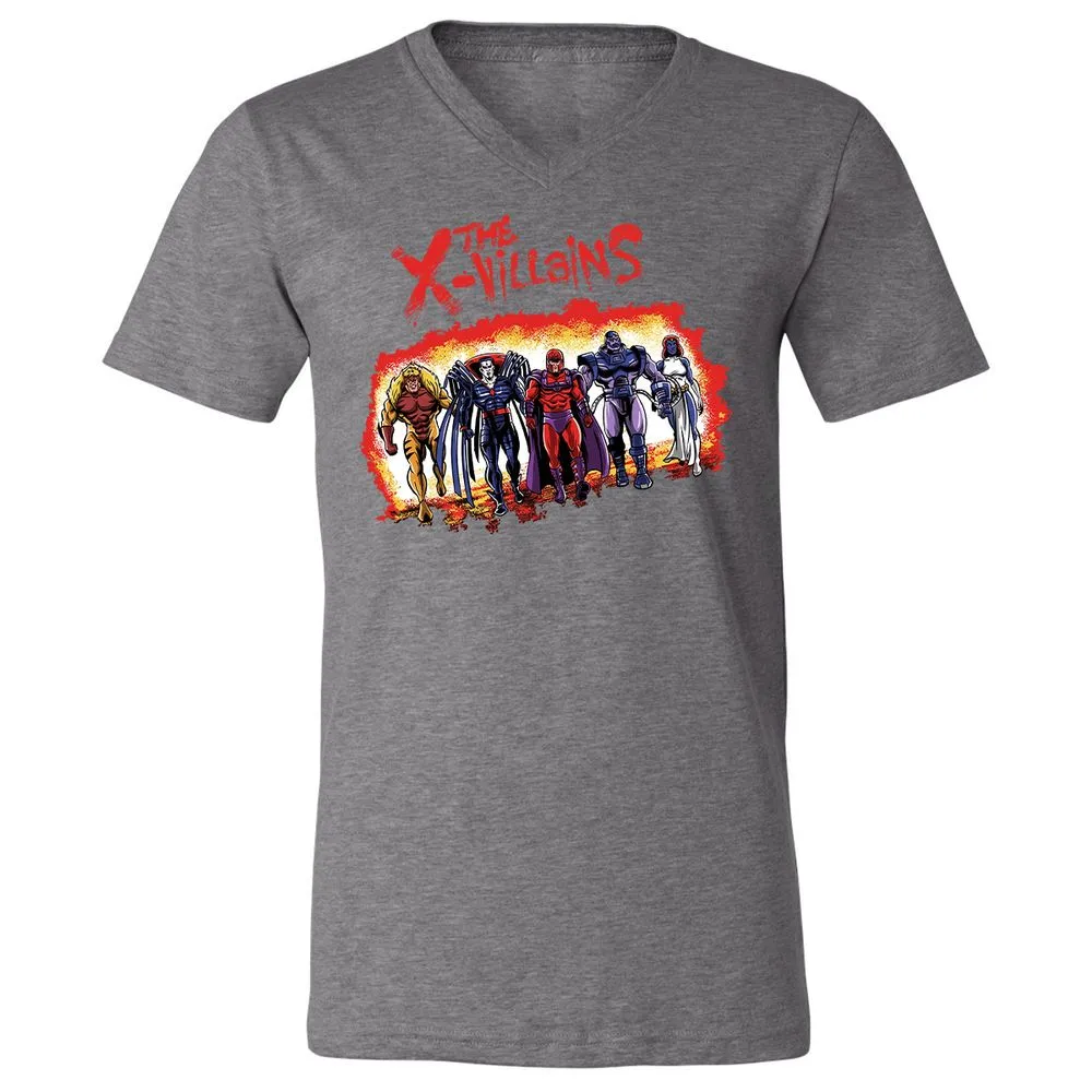 Unisex V-Neck T-Shirt - ZK1XLCWV - Deep Heather - 13