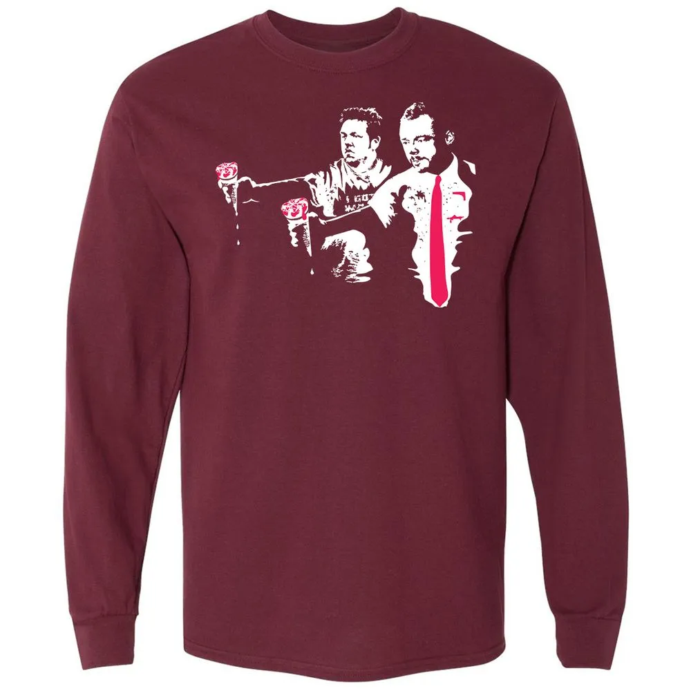 Long Sleeve T-Shirt - KSS7Y5CZ - Maroon - 11