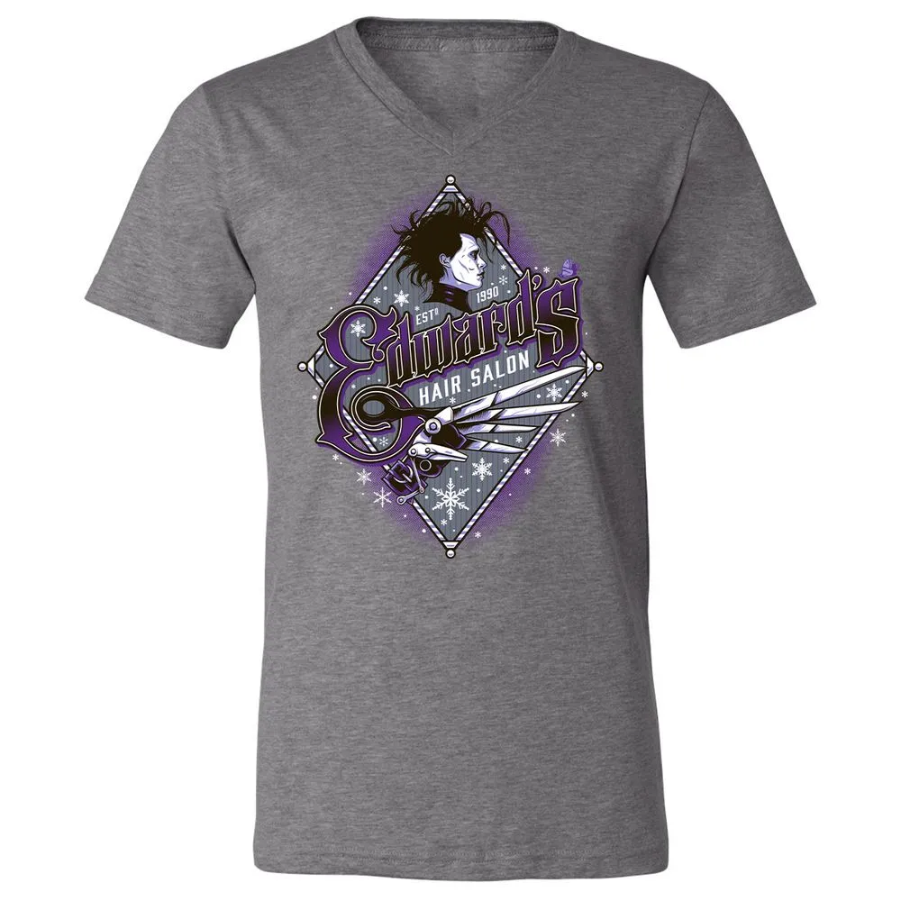 Unisex V-Neck T-Shirt - EXBDHJKM - Deep Heather - 13