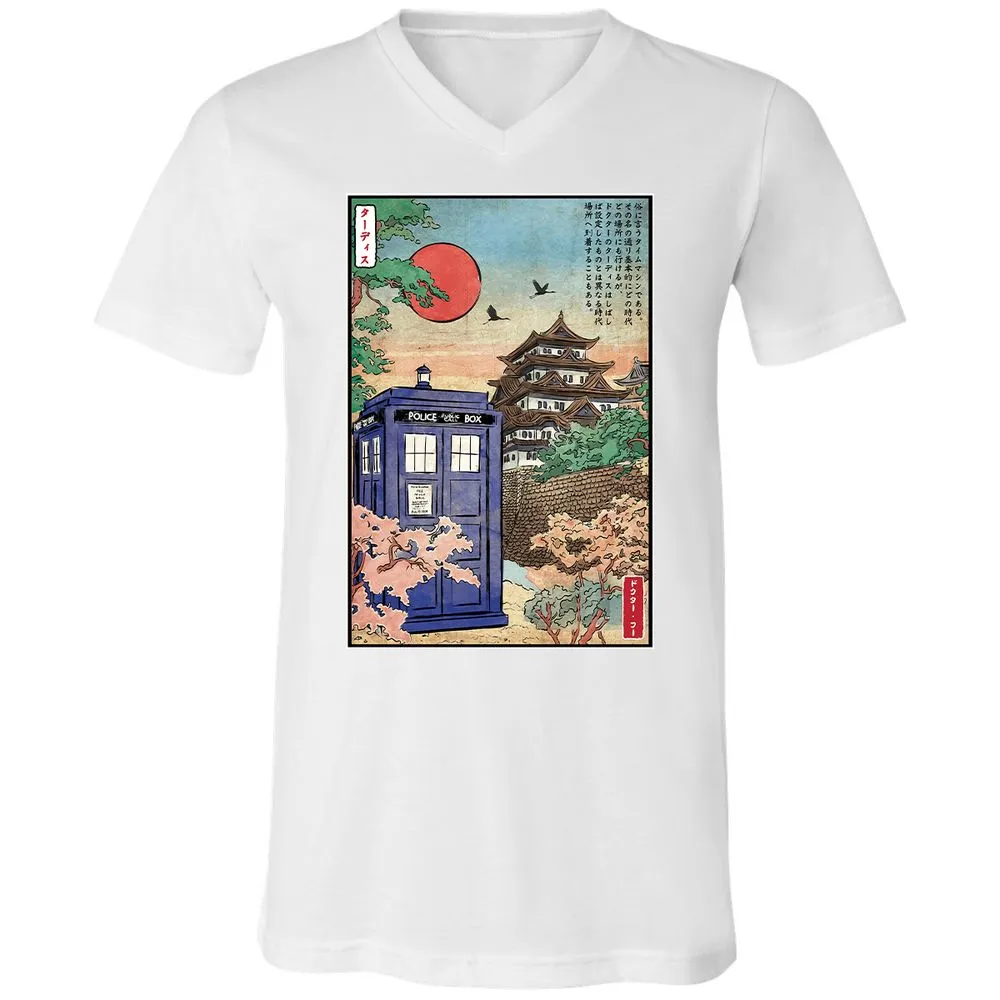 Unisex V-Neck T-Shirt - BHCUCQKV - White - 5