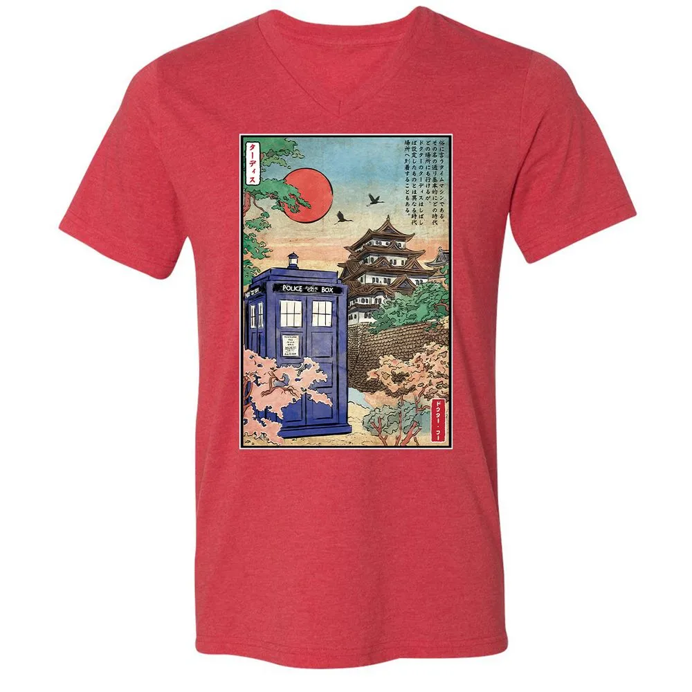Unisex V-Neck T-Shirt - BHCUCQKV - Heather Red - 16