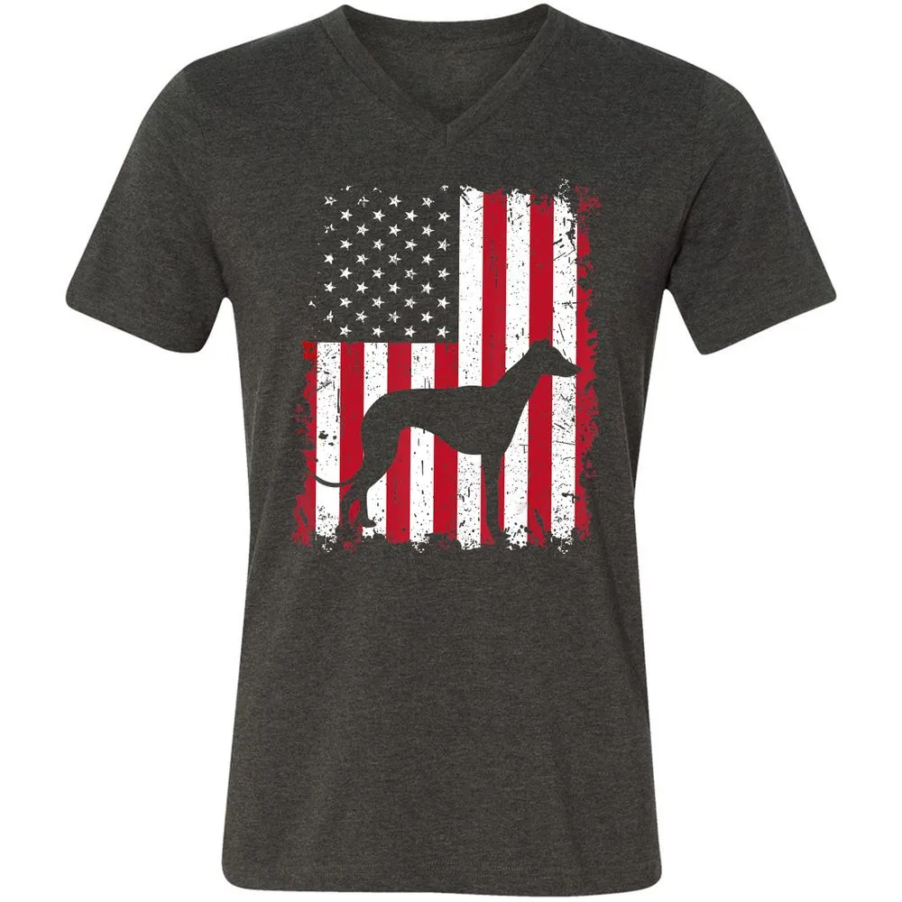 Unisex V-Neck T-Shirt - 1UV9HNRV - Dark Grey Heather - 8