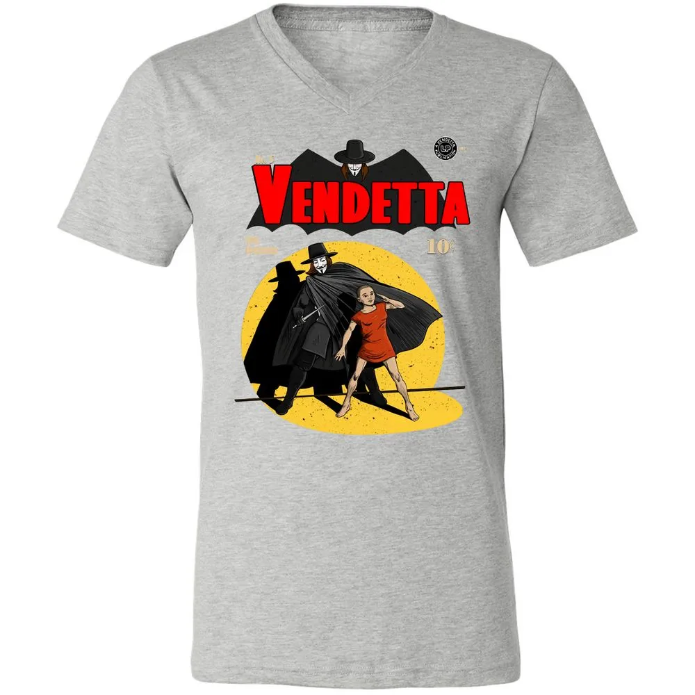 Unisex V-Neck T-Shirt - Q3BPE3W5 - Athletic Heather - 7