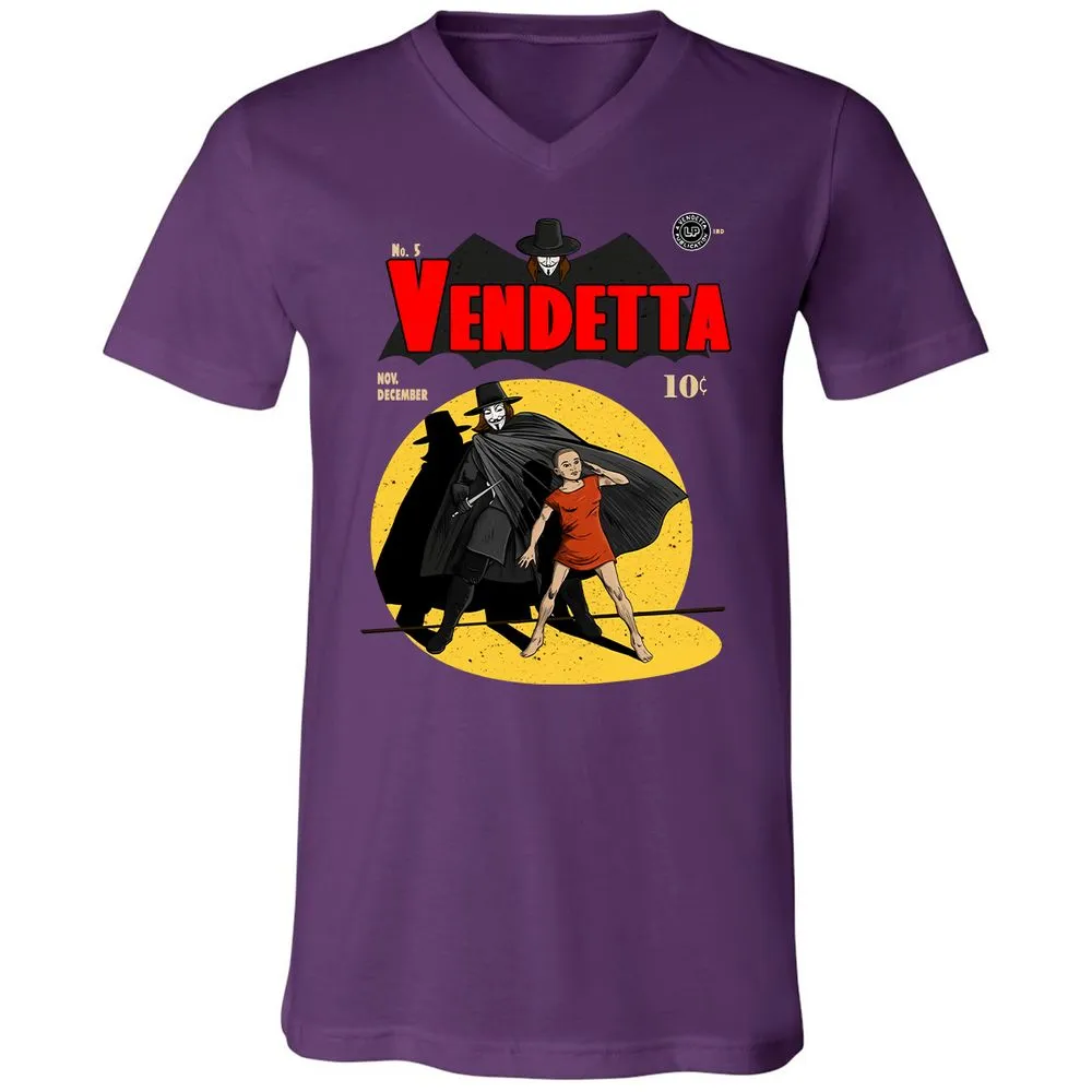 Unisex V-Neck T-Shirt - Q3BPE3W5 - Team Purple - 9