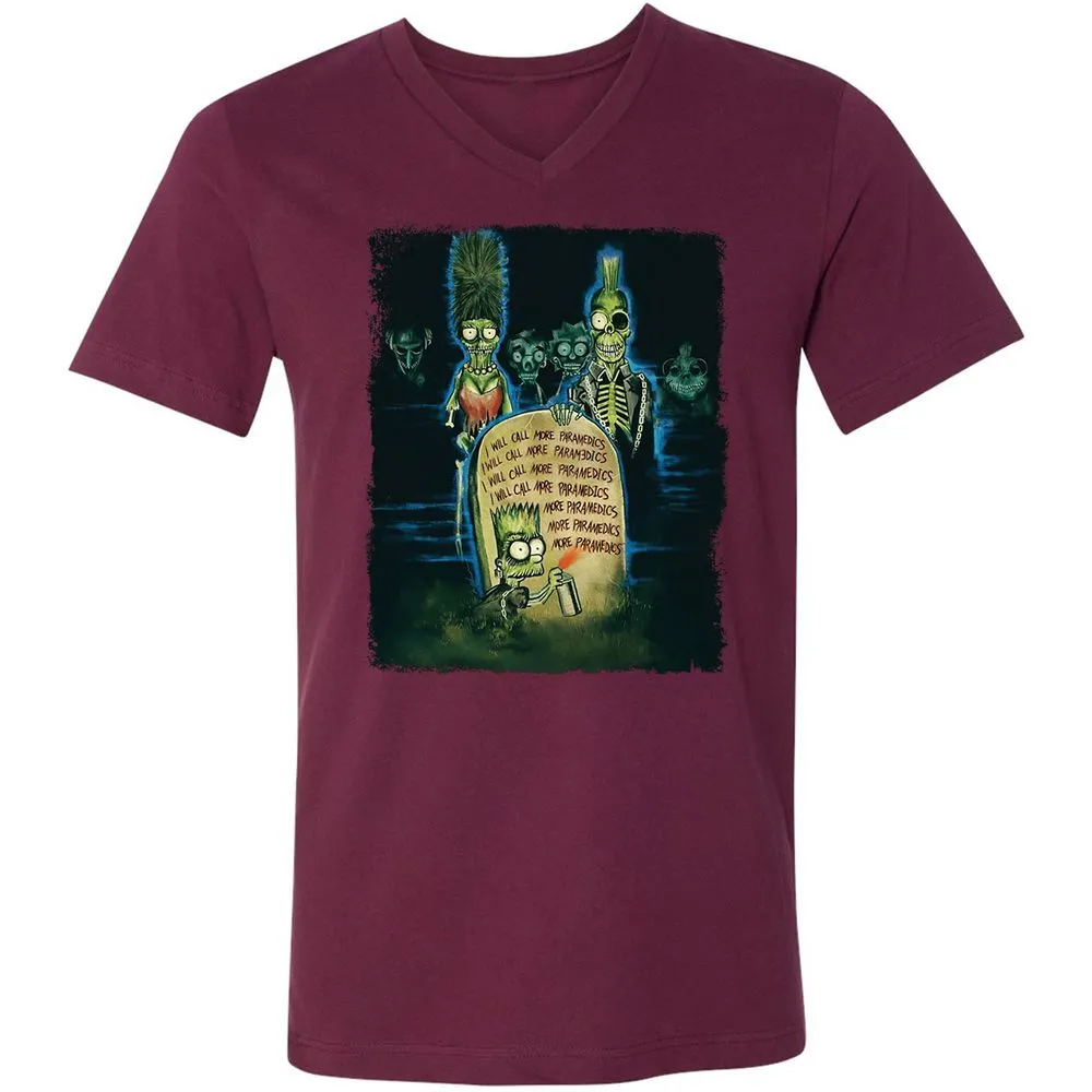 Unisex V-Neck T-Shirt - MHVZ2E15 - Maroon - 6