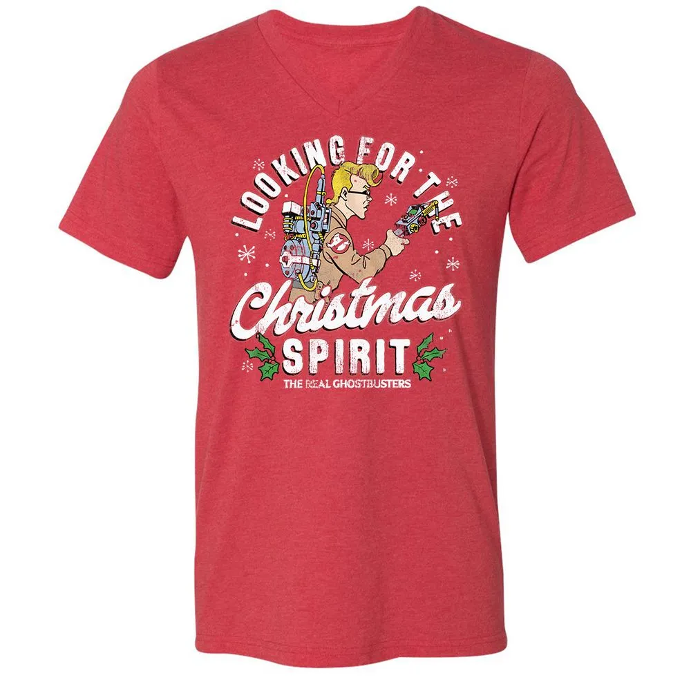 Unisex V-Neck T-Shirt - NBBQM2MS - Heather Red - 16