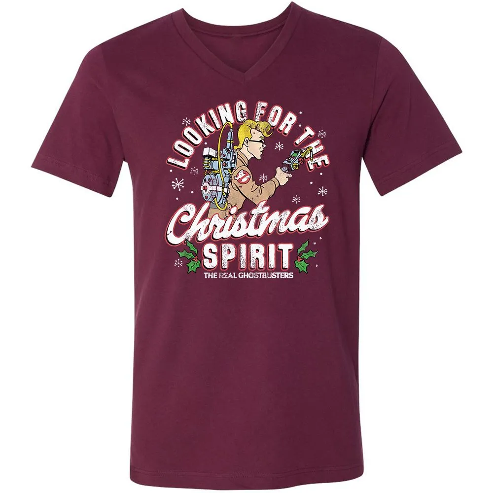 Unisex V-Neck T-Shirt - NBBQM2MS - Maroon - 6