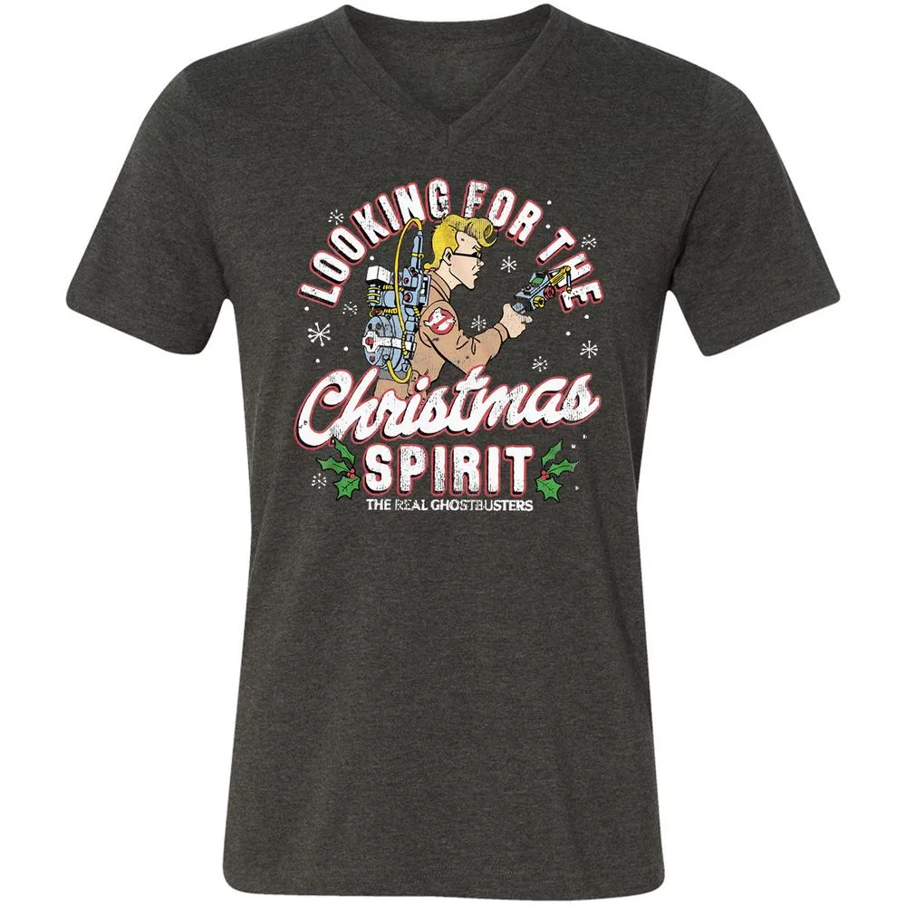Unisex V-Neck T-Shirt - NBBQM2MS - Dark Grey Heather - 8