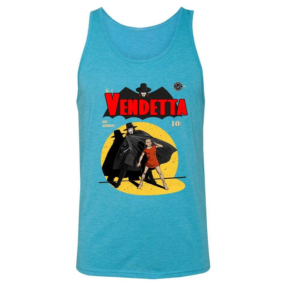 Unisex Jersey Tank - NAVY3HED - Aqua Triblend - 3