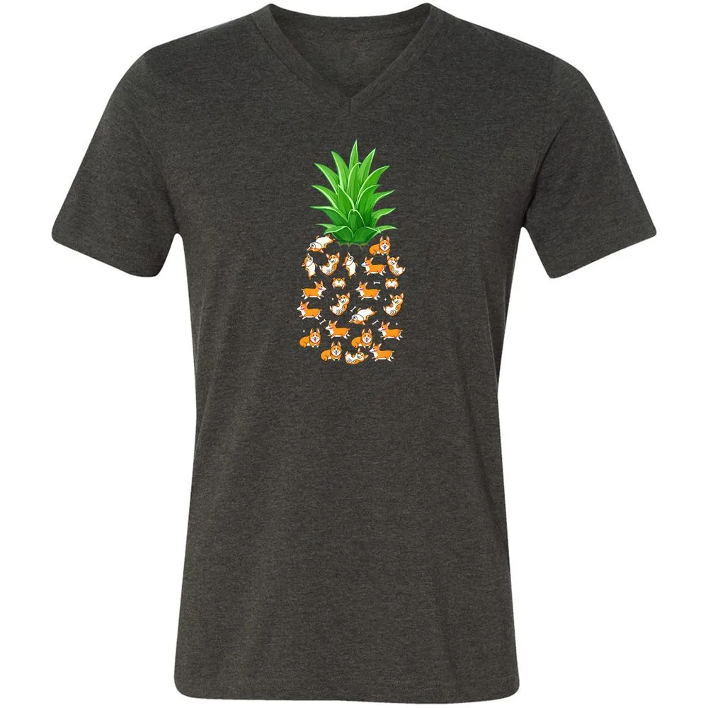 Unisex V-Neck T-Shirt - BYURW39F - Dark Grey Heather - 8