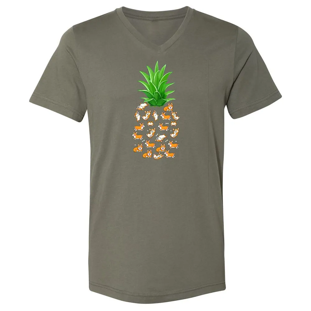 Unisex V-Neck T-Shirt - BYURW39F - Military Green - 10