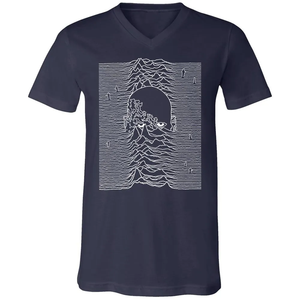 Unisex V-Neck T-Shirt - K6BHUPZK - Navy - 2