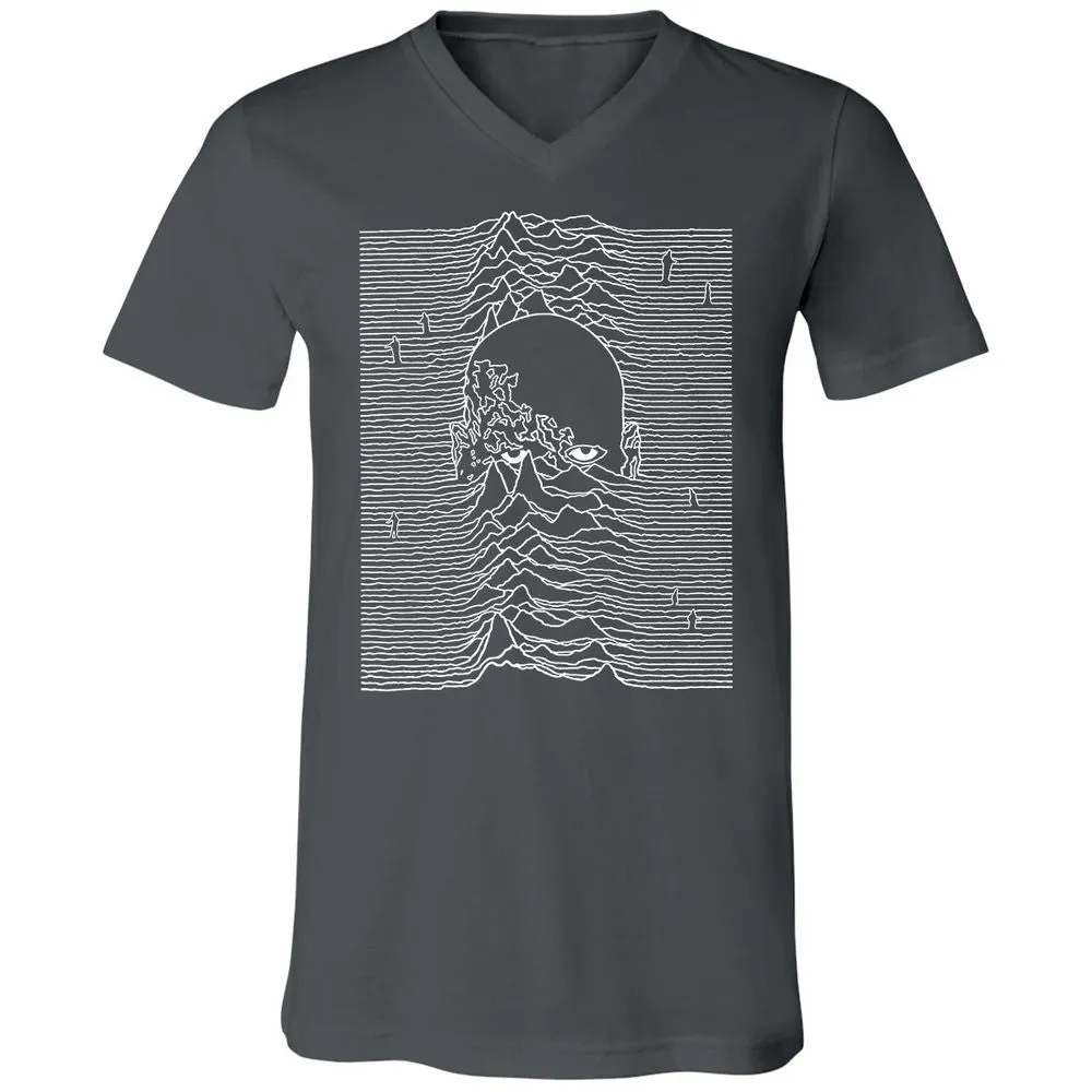 Unisex V-Neck T-Shirt - K6BHUPZK - Asphalt - 12