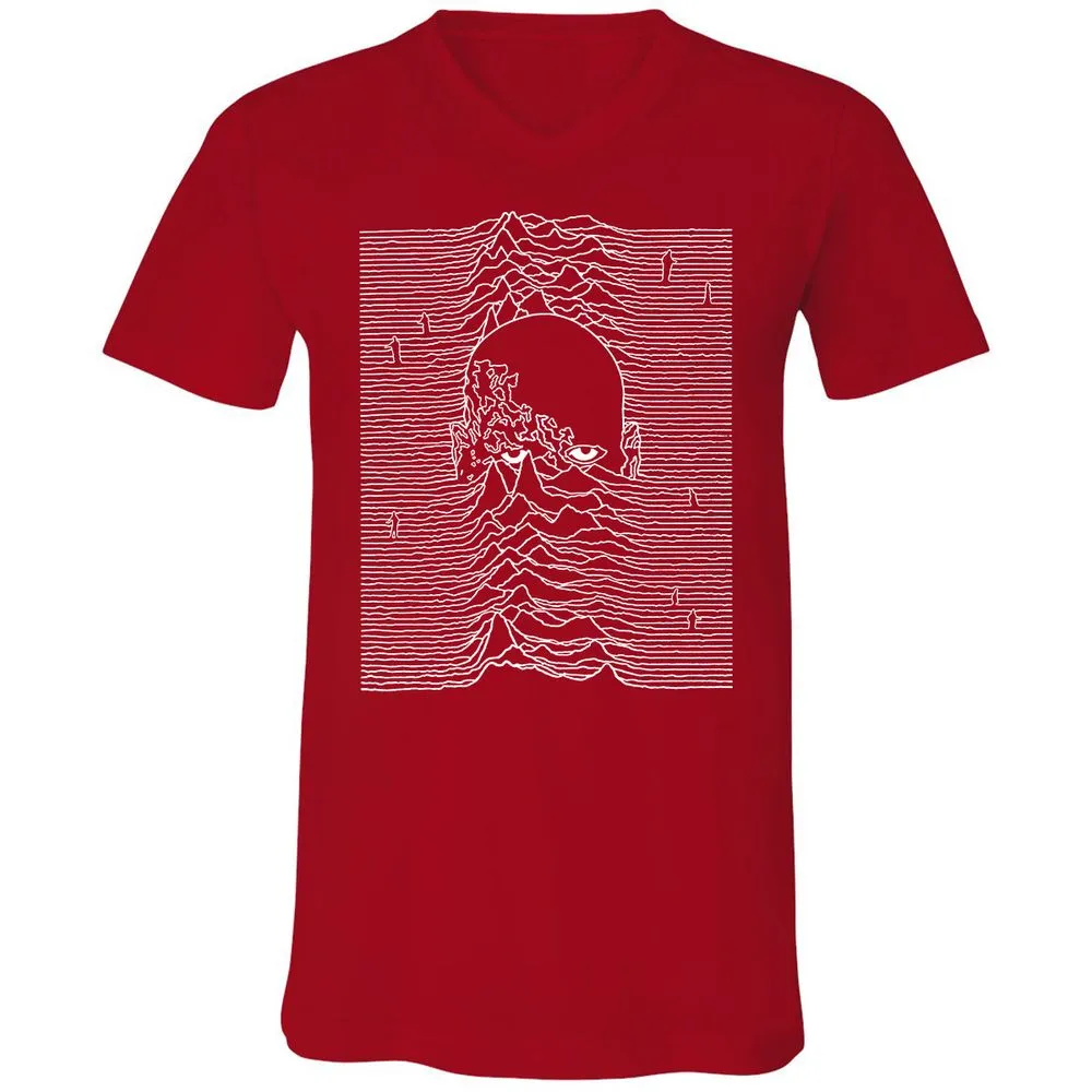 Unisex V-Neck T-Shirt - K6BHUPZK - Red - 3