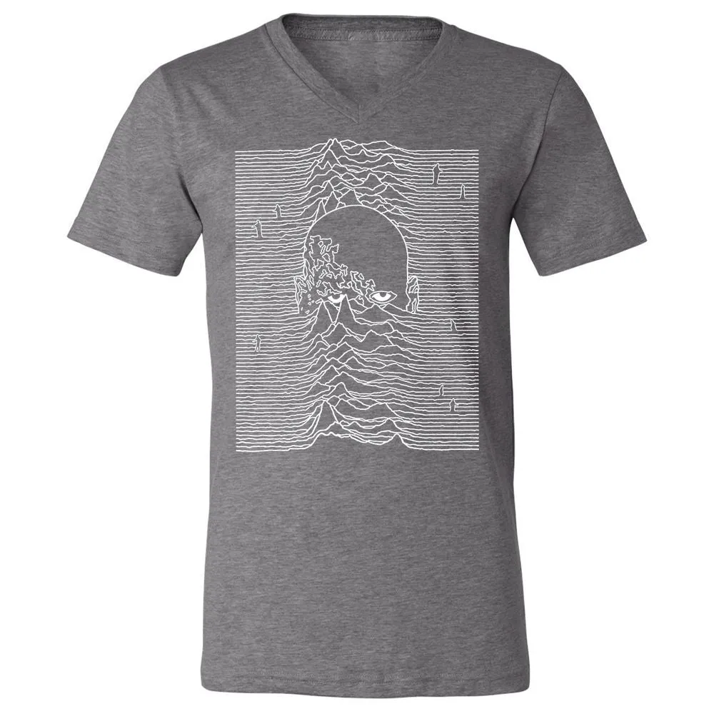 Unisex V-Neck T-Shirt - K6BHUPZK - Deep Heather - 13