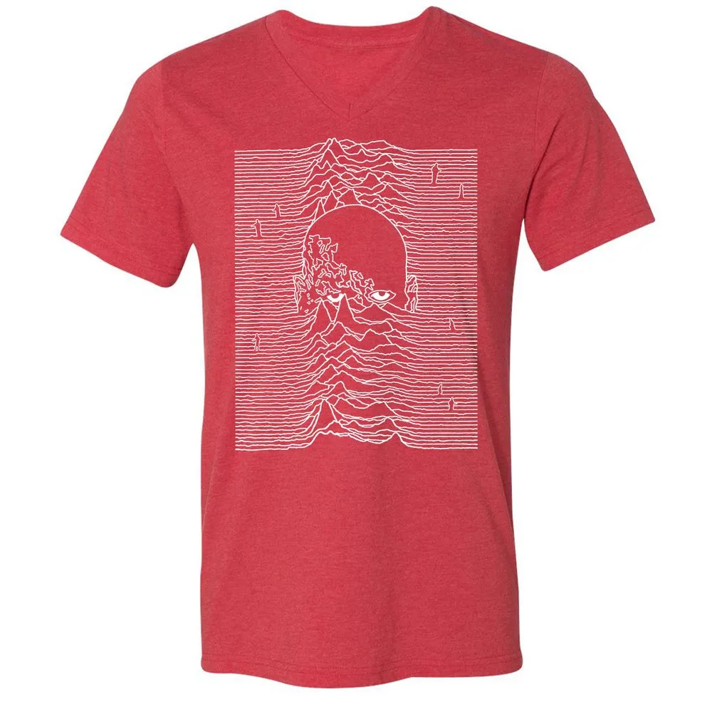 Unisex V-Neck T-Shirt - K6BHUPZK - Heather Red - 16