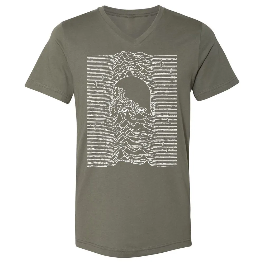 Unisex V-Neck T-Shirt - K6BHUPZK - Military Green - 10