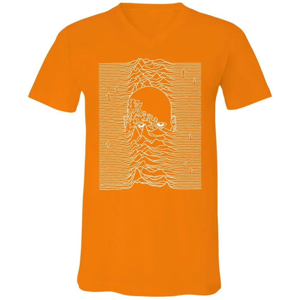 Unisex V-Neck T-Shirt - K6BHUPZK - Orange - 11
