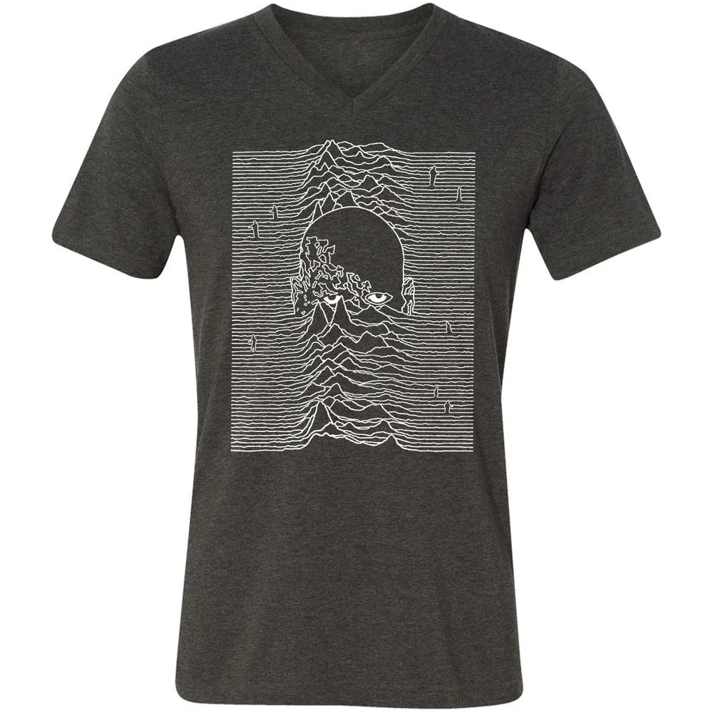 Unisex V-Neck T-Shirt - K6BHUPZK - Dark Grey Heather - 8