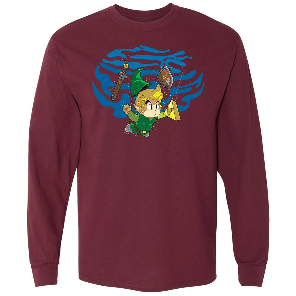 Long Sleeve T-Shirt - D3DEZA33 - Maroon - 11