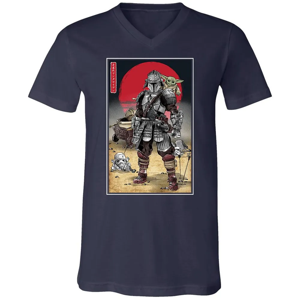 Unisex V-Neck T-Shirt - KEJKCCFN - Navy - 2
