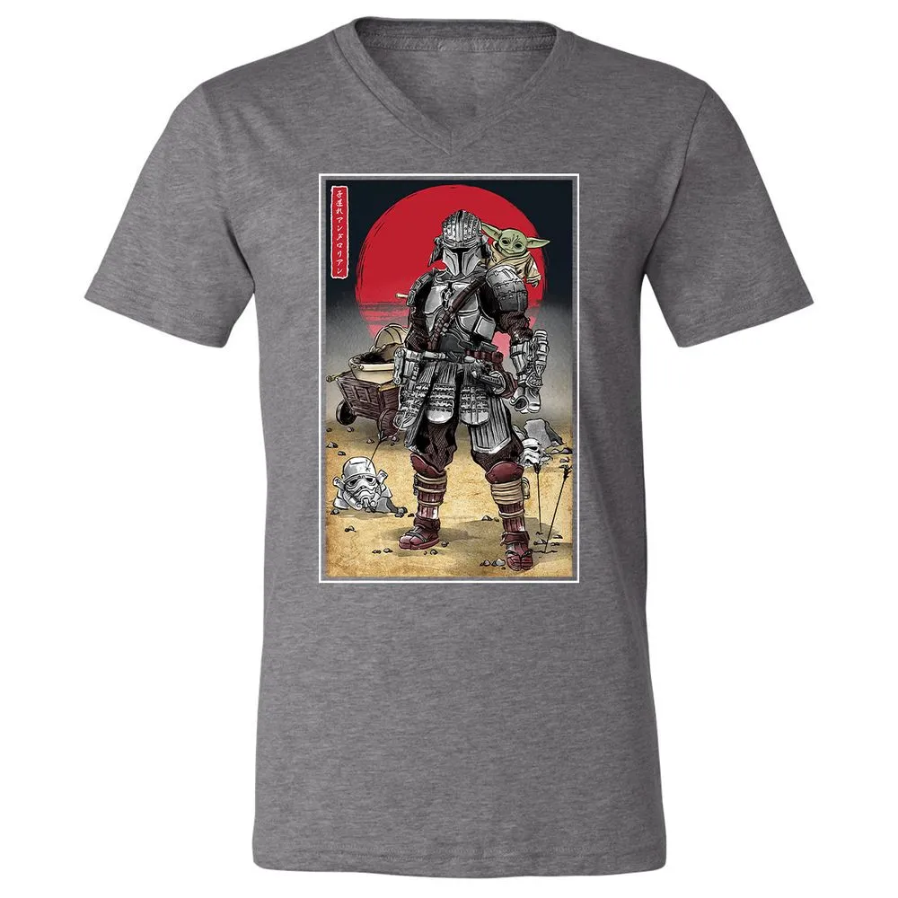 Unisex V-Neck T-Shirt - KEJKCCFN - Deep Heather - 13