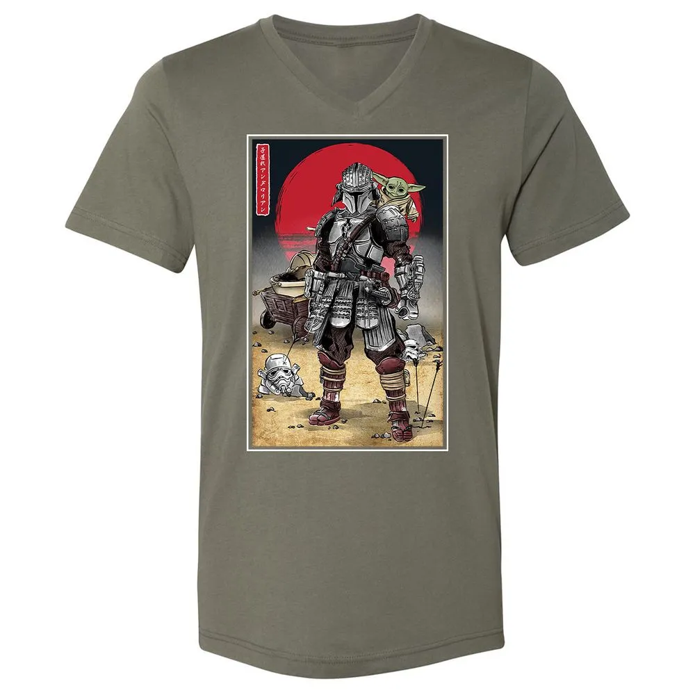 Unisex V-Neck T-Shirt - KEJKCCFN - Military Green - 10