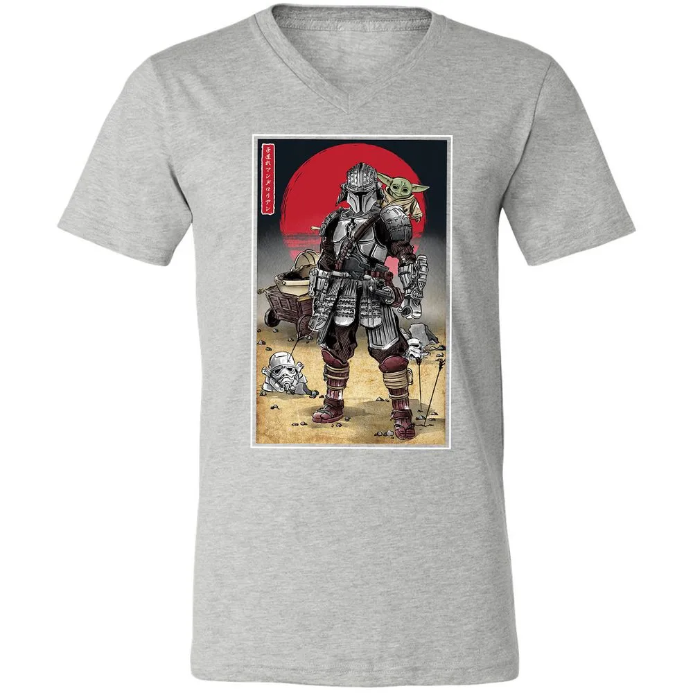 Unisex V-Neck T-Shirt - KEJKCCFN - Athletic Heather - 7