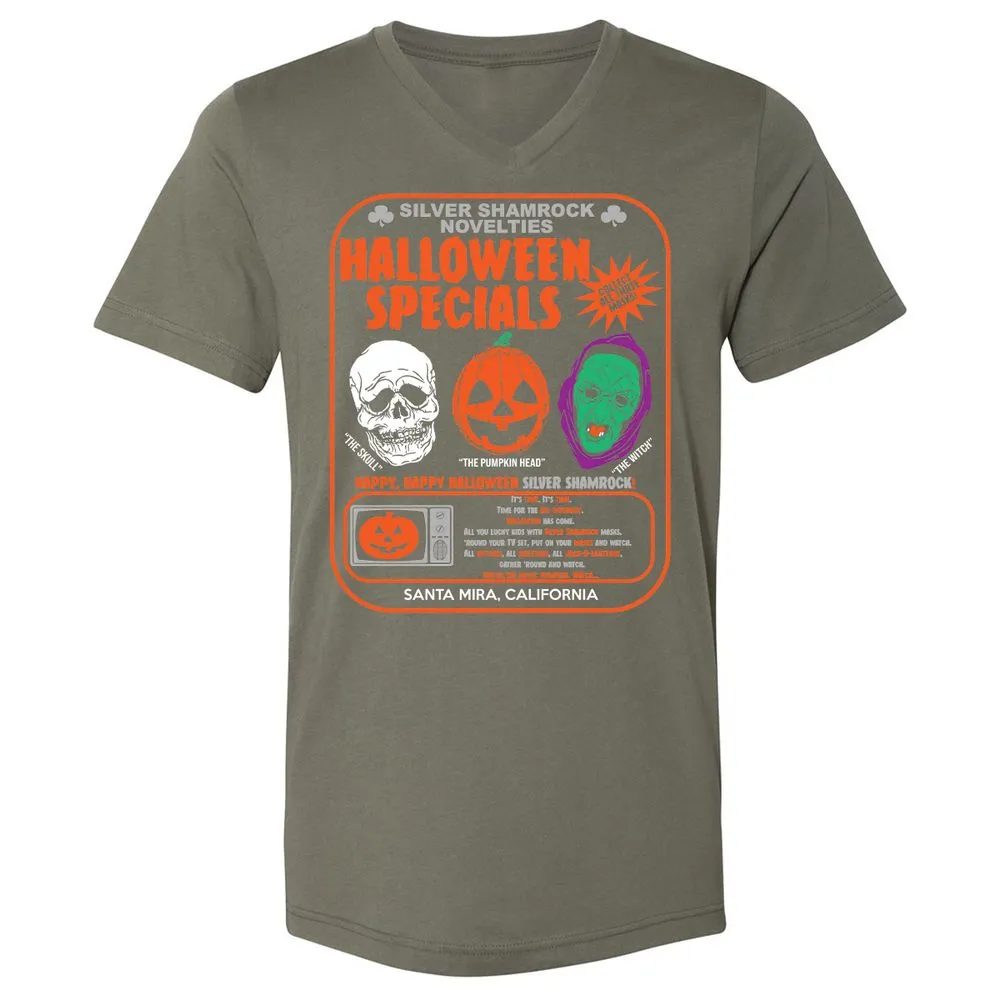Unisex V-Neck T-Shirt - QNWA1567 - Military Green - 10