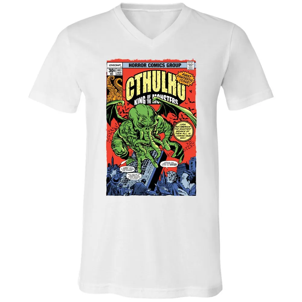 Unisex V-Neck T-Shirt - XKZ1X9TJ - White - 5