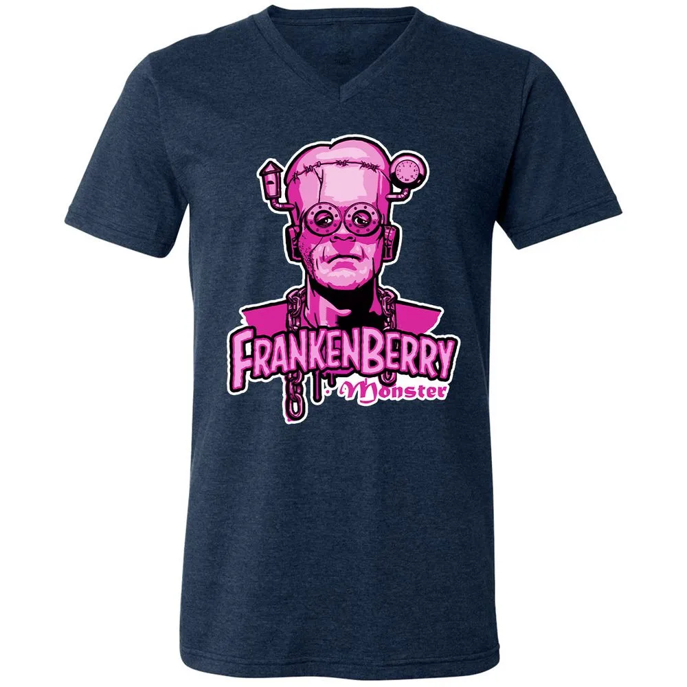 Unisex V-Neck T-Shirt - A2XKBMDN - Heather Navy - 15