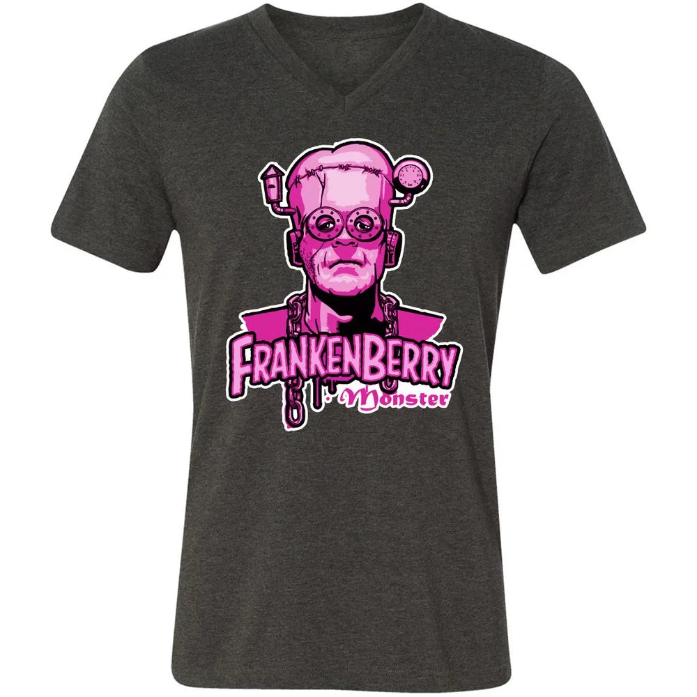 Unisex V-Neck T-Shirt - A2XKBMDN - Dark Grey Heather - 8