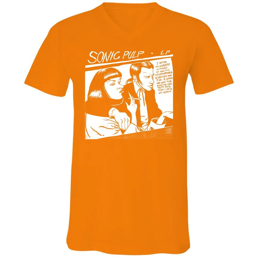 Unisex V-Neck T-Shirt - VZ8TQNLR - Orange - 11