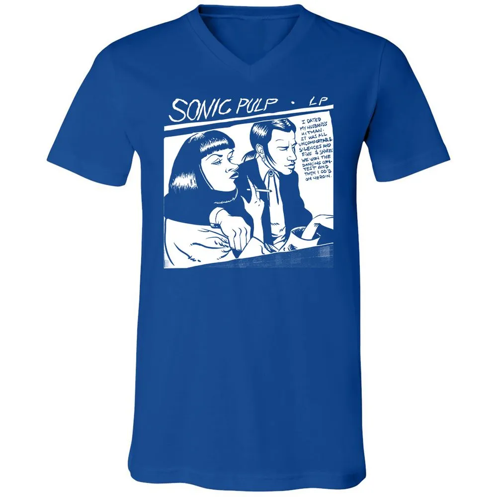 Unisex V-Neck T-Shirt - VZ8TQNLR - True Royal - 4