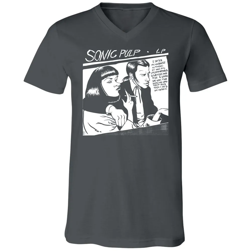 Unisex V-Neck T-Shirt - VZ8TQNLR - Asphalt - 12