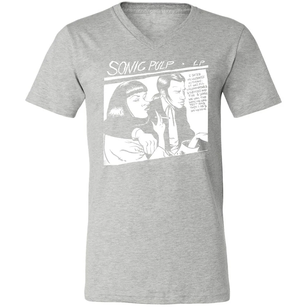Unisex V-Neck T-Shirt - VZ8TQNLR - Athletic Heather - 7