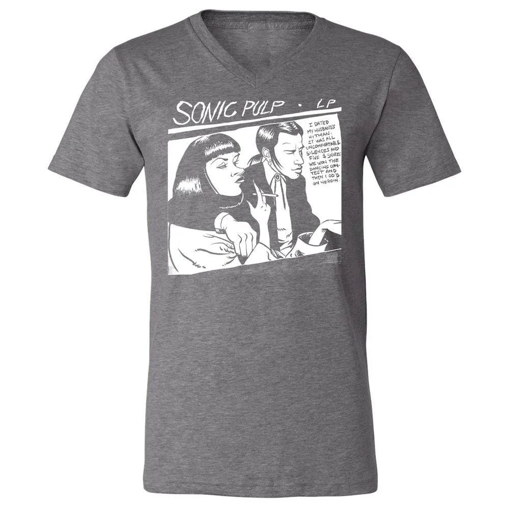Unisex V-Neck T-Shirt - VZ8TQNLR - Deep Heather - 13