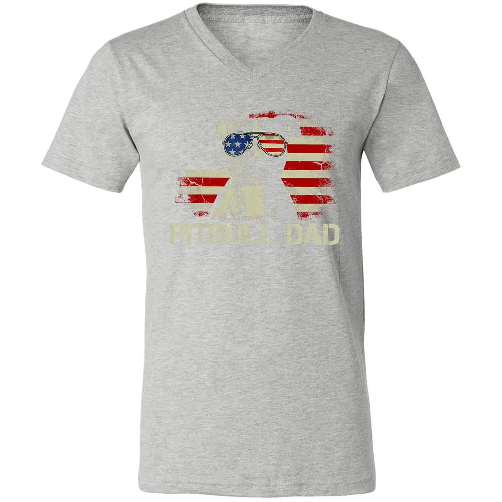Unisex V-Neck T-Shirt - CQ5NXM5K - Athletic Heather - 7