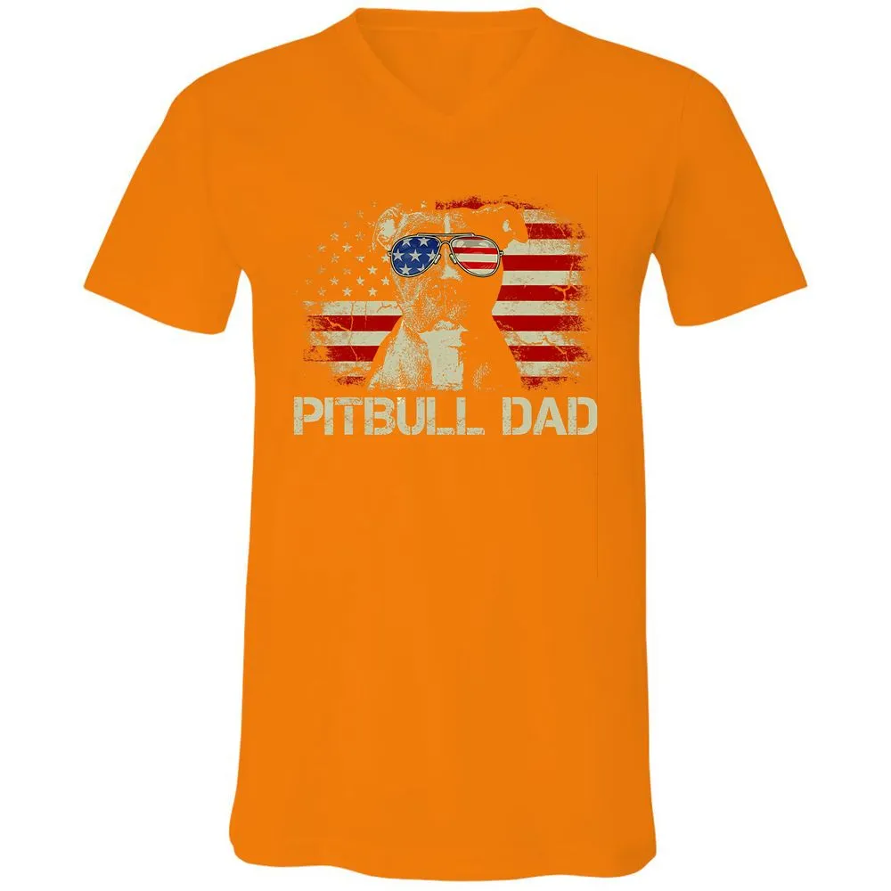 Unisex V-Neck T-Shirt - CQ5NXM5K - Orange - 11