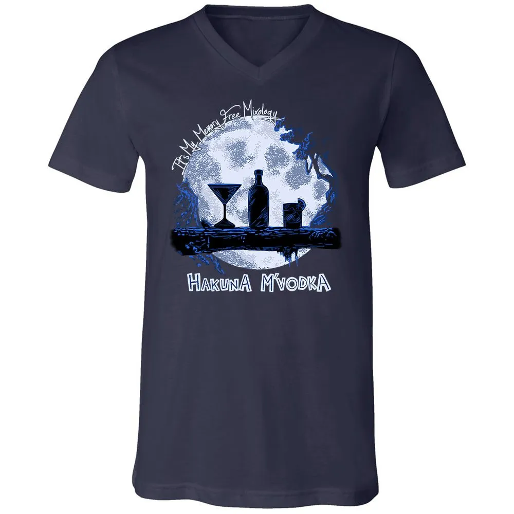 Unisex V-Neck T-Shirt - TXNGVC89 - Navy - 2