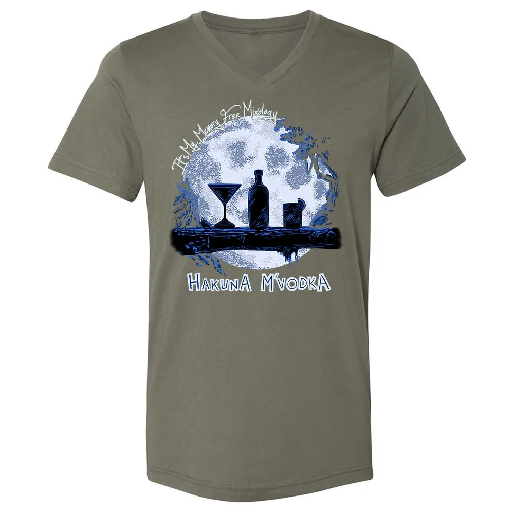 Unisex V-Neck T-Shirt - TXNGVC89 - Military Green - 10