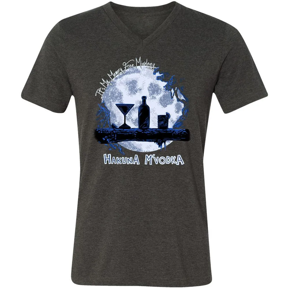 Unisex V-Neck T-Shirt - TXNGVC89 - Dark Grey Heather - 8