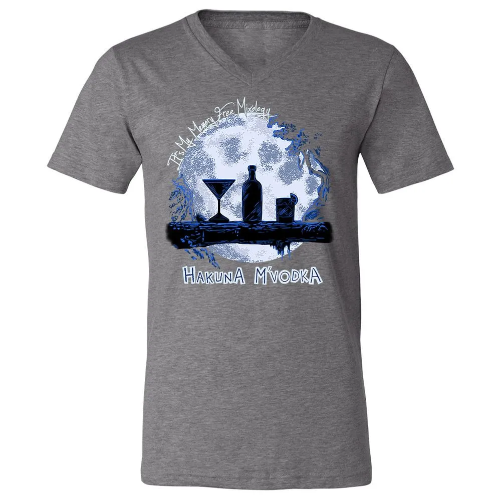 Unisex V-Neck T-Shirt - TXNGVC89 - Deep Heather - 13