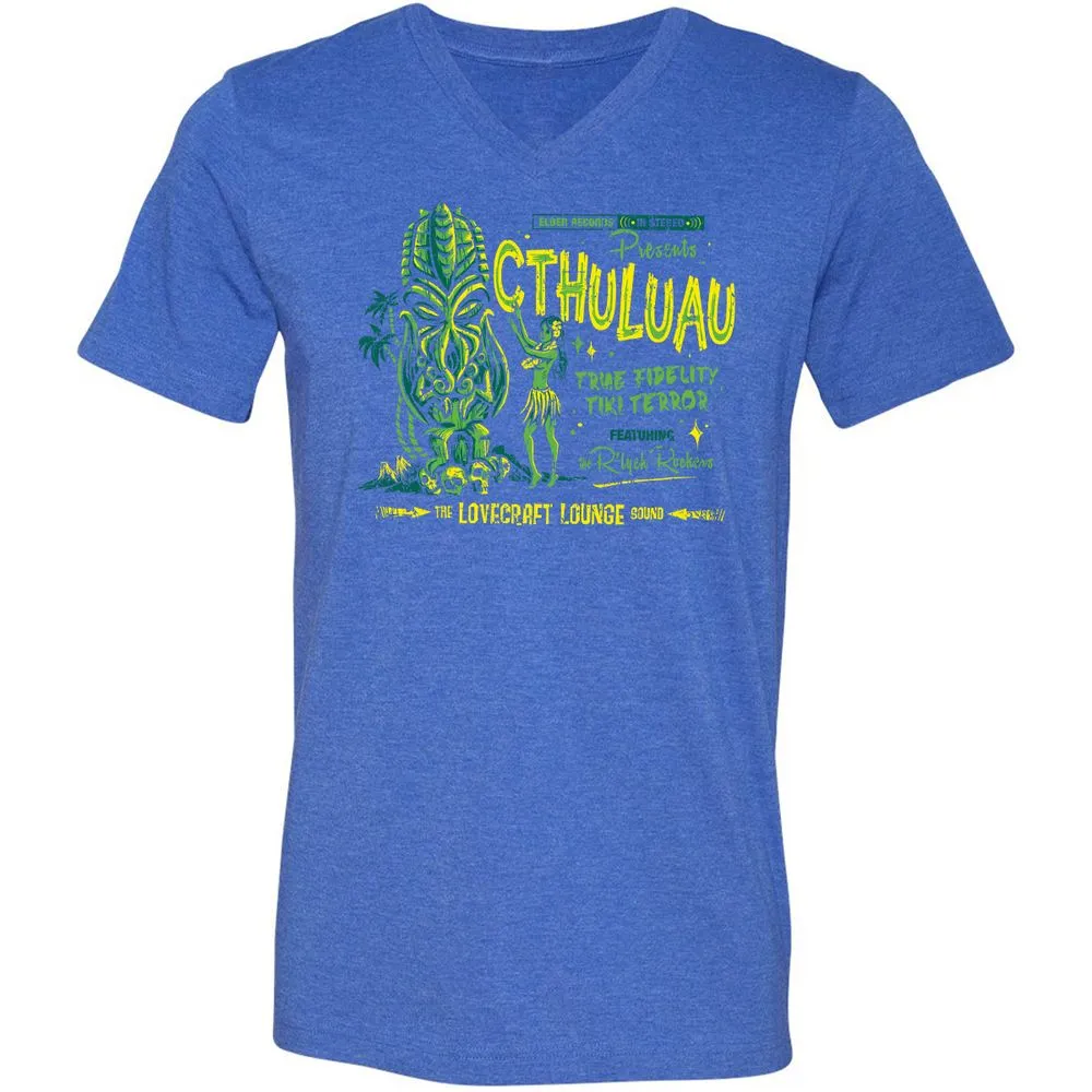 Unisex V-Neck T-Shirt - 5ZC2VZD1 - Heather True Royal - 14