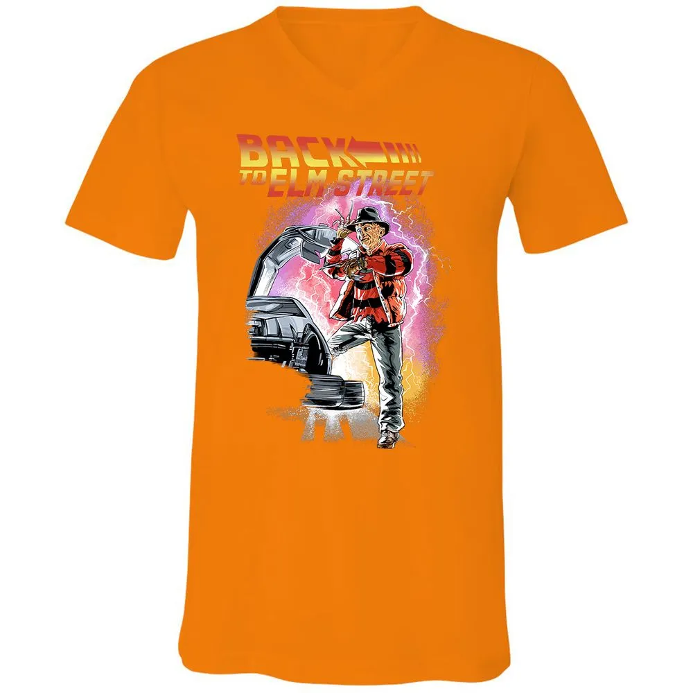 Unisex V-Neck T-Shirt - UH77J4C2 - Orange - 11