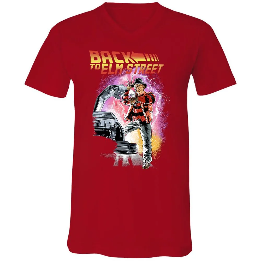 Unisex V-Neck T-Shirt - UH77J4C2 - Red - 3