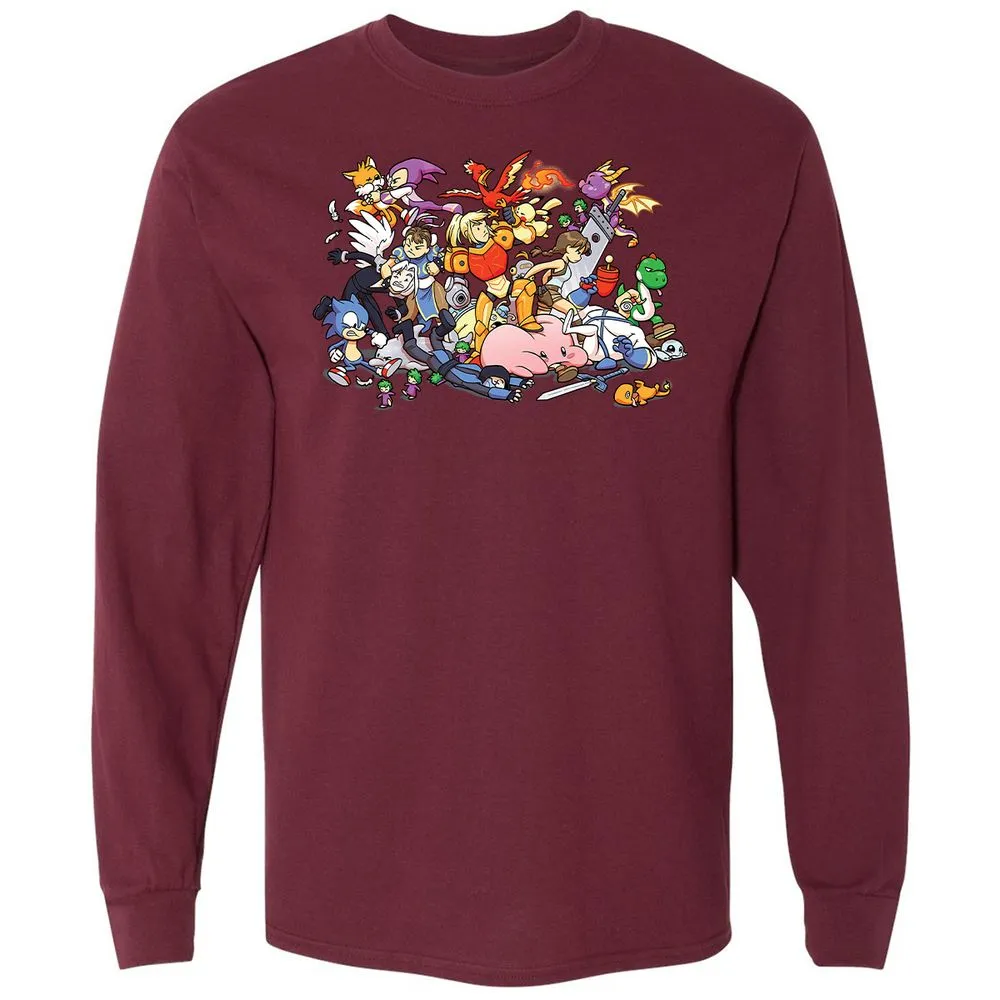 Long Sleeve T-Shirt - 3LBWRNG9 - Maroon - 11