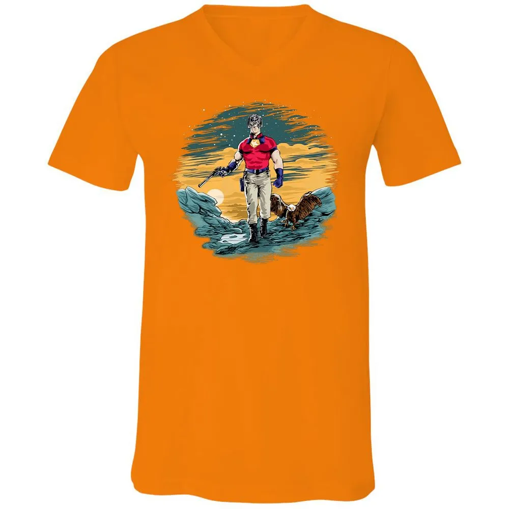 Unisex V-Neck T-Shirt - EGTFR1WN - Orange - 11