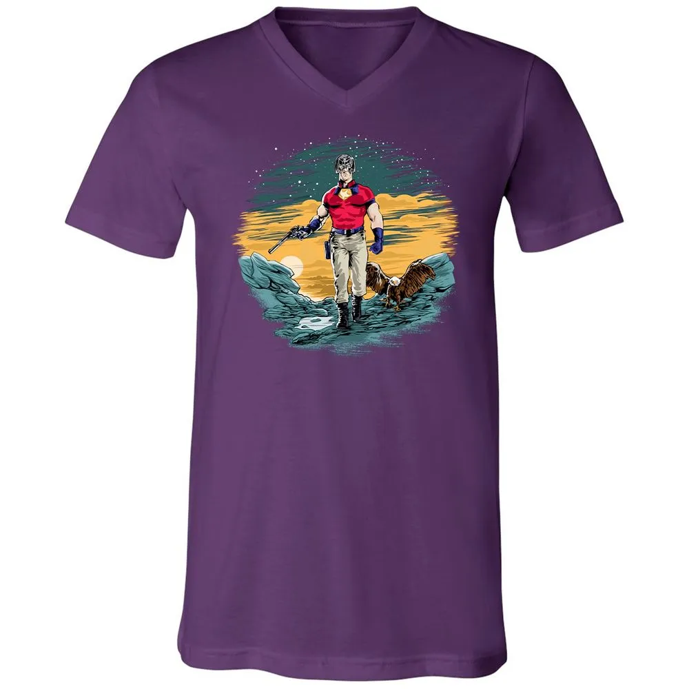 Unisex V-Neck T-Shirt - EGTFR1WN - Team Purple - 9
